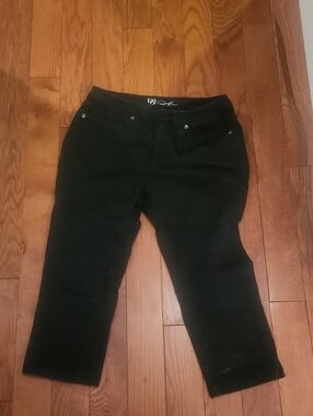 Diane Gilman Black Cropped Ankle Jeans